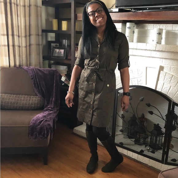 Longchamp Suede Riding Boots | Brownish Green | Size 8 - Picture 6 of 8